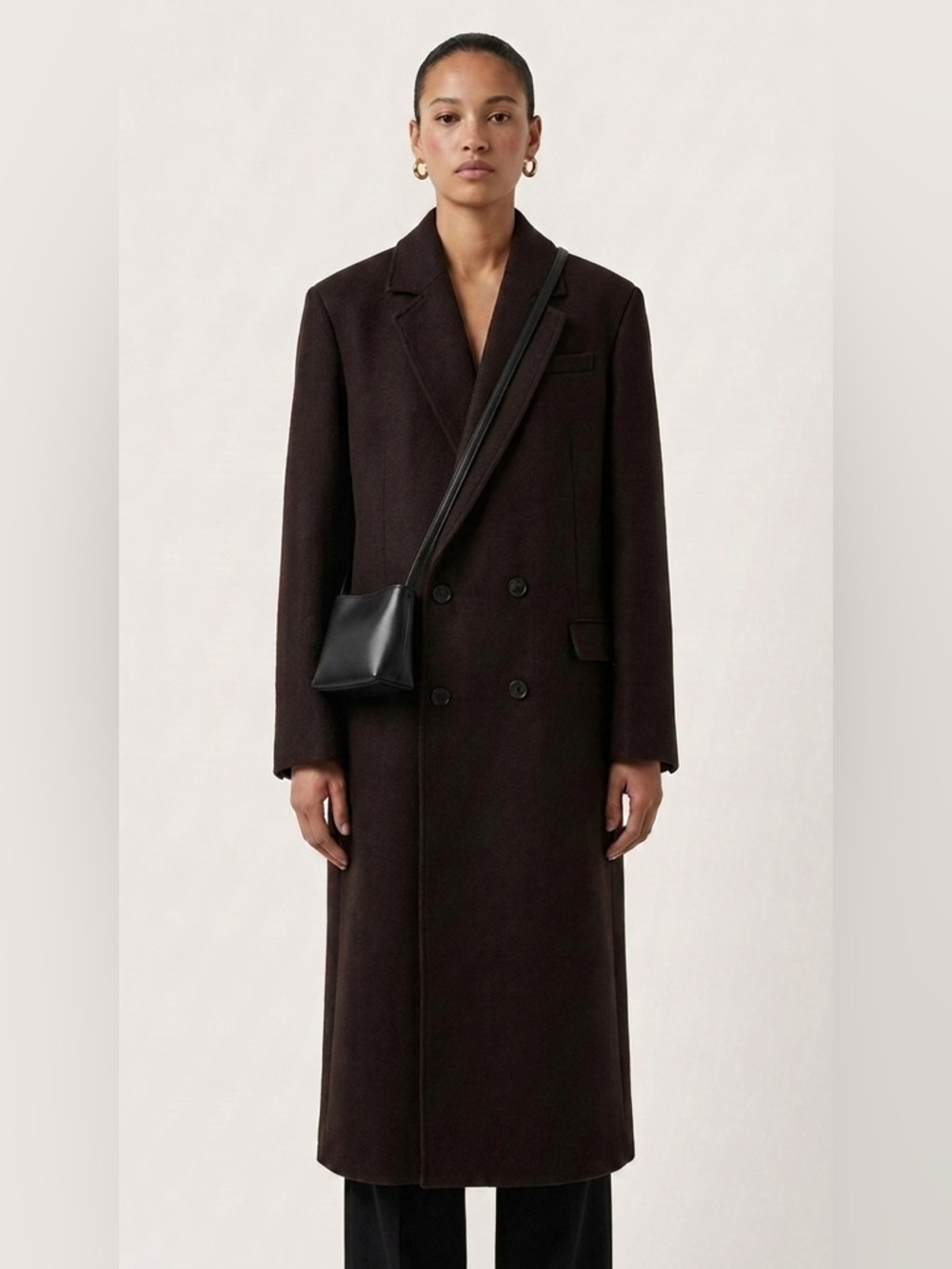 Zara oversized double breasted coat wool coat